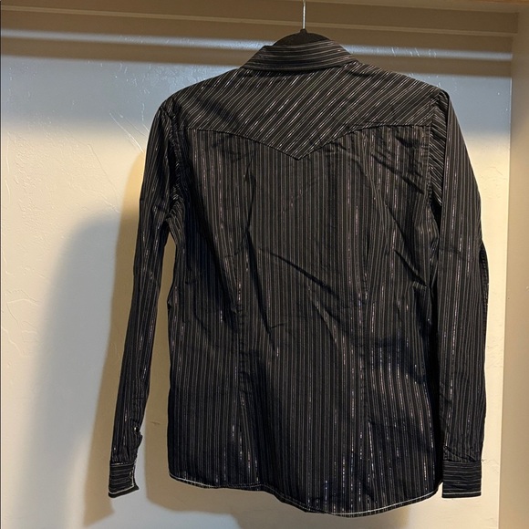 Black Striped Button-Up Shirt - Picture 6 of 6